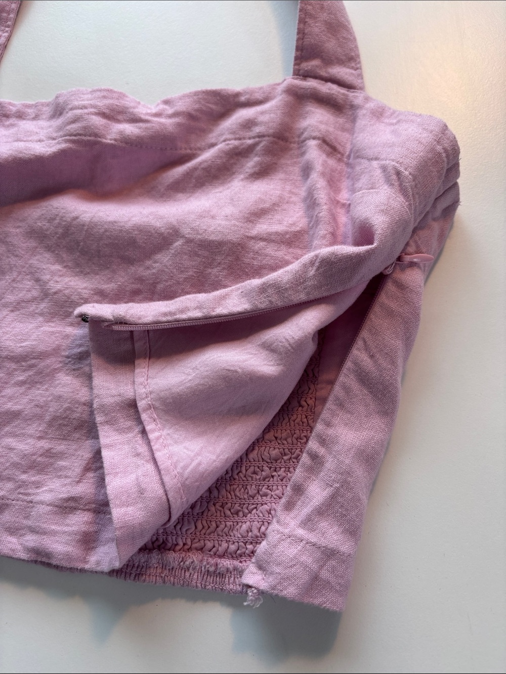 Abercrombie & Fitch Dusty Pink Linen halter top -784sku - Picture 5 of 8